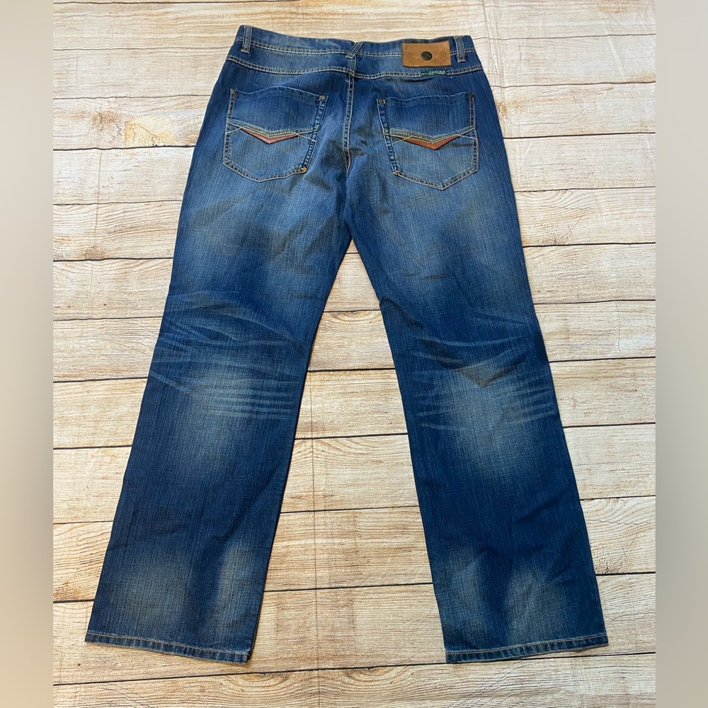 Parish Distressed Men’s Denim Jeans Baggy Size 38 NWOT - Picture 2 of 9